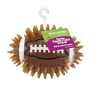 Royal Pet Gnawsome Squeak and Light Football for Dogs, Large 4.5