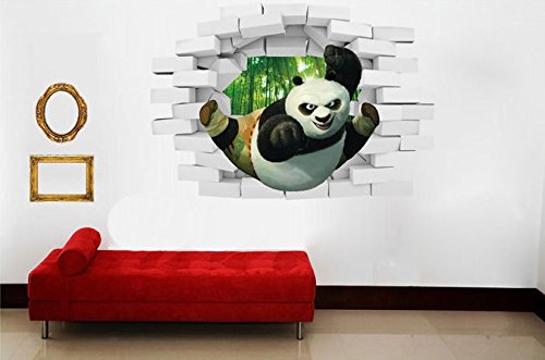 Preisvergleich Produktbild Fighting Kungfu Panda 3D Wandaufkleber Wandtattoo