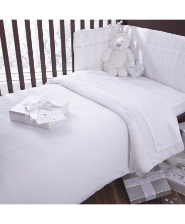 Izziwotnot Premium Gift White 5 piece Quilt Bedding Bale