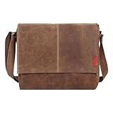 Modell: Kalgoorlie Messenger-Bag / Büchertasche aus geöltem Buffalo Leder 38x29x11 cm von Outback Model: Kalgoorlie, Farbe / Colour:Natural Buckskin