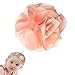 Baby Wispy Clippy - carnation hair bows - Best No Slip Barrette for Fine Hair (D1-pink)
