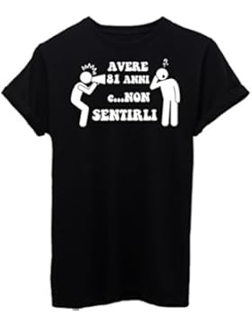 T-Shirt AVERE 81 ANNI E NON SENTIRLI COMPLEANNO CERCA IL TUO ANNO - EVENTI - by iMage