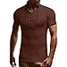 Produktbild GreatestPAK Slim Solid T-Shirt Herren Grau Schwarz Kaffeeweiß T Shirt Muscle Top