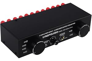 Ljudbrytare, högtalarbrytare, aux-ljud, analog stereobrytare, splitter, 4 ingångar, 2 utgångar eller 2-i-4 utgångar, för tele