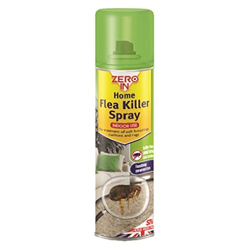 Zero In Home Flea Killer Spray (300 ml Aerosol, Household Treatment to Kill Cat and Dog Fleas and Larvae for Use on Pet Bedding, Baskets, Cushions and Rugs)