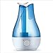 Produktbild 2.8L Ultraschall Cool Mist Luftbefeuchter Für Große Räume - 360 Grad Drehbare Ausgänge Mit Variabler Nebel Kontrolle, Sieben Farben LED Light Option