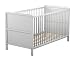 Mother Nurture Cot Bed with Quilted Spring Interior Mattress (140 x 70 cm, White)