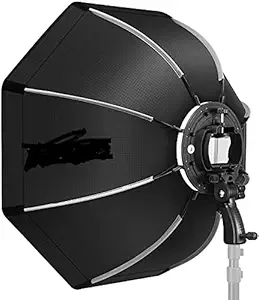 CAMROLITE Softbox with S-Type Bracket Holder (with Bowens Mount) and Carrying Bag for Speedlite Studio Flash Monolight, Portrait and Product Photography (120 cm)