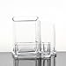 Hqdeal Acrylic Makeup Brush and Cosmetic Holder Organiser Storage with 3 Compartments