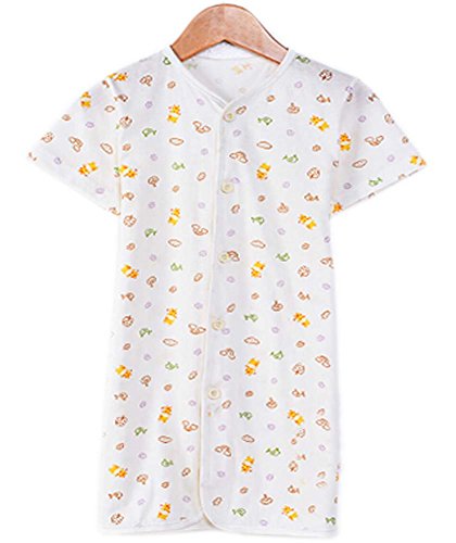 Yellow Print Infant Sleepwear Baby Toddler Cheese Cloths Nightgown 12-18M