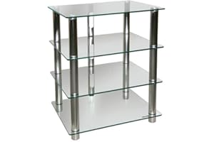 Norstone Epur 4 Stand per Audio/Video con 4 Ripiani, Grigio
