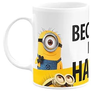 TrendoPrint Minions Cartoon Printed Coffee, Tea & Milk Mug/Cup - (350ml) Birthday and Return Gifts for Kids Boys Girls Friends Son Daughter Nephew Niece_(Crn-23)