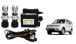 RS Enterprises Cars Tata Safari Dicor H4 - HID Conversion Light Kit ( 2 HID Light , 2 Blaster , Wiring ) Vehicle HID Kit for Car Headlight