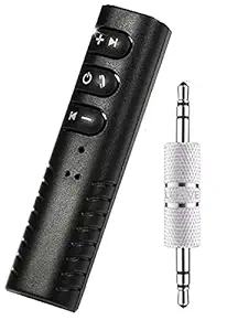 LUZWE BT-450 Wireless Receiver Aux Adaptor, Noise Cancellation Bluetooth Music Receiver for Home/Car Stereo, Wired Earphone, Hands-Free Calls for All Android Smartphone, iOS Devices & Tablets