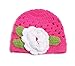 Bigood(TM) Infant Toddler Girl Baby Handmade Knit Crochet Flowers Hat Cap Pink