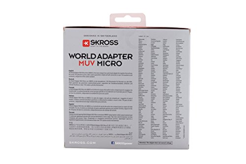 SKROSS Reiseadapter MUV Micro Steckdoseneingang für: Euro, USA/Japan, Australien/China, UK - 13
