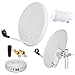 Produktbild HB-DIGITAL Sat-Komplett-Set: Mini Sat Anlage 40cm Schüssel Hellgrau + LNB 0,1 + 10m Kabel HDTV geeignet