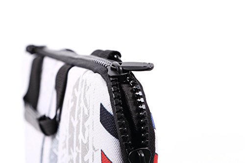 Sidorenko Canvas Notebooktasche für 17-17,3 “ Zoll ( 43,9 cm) mit Zubehörfach und Schultergurt / Vorder – Rückseite bedruckt - 9