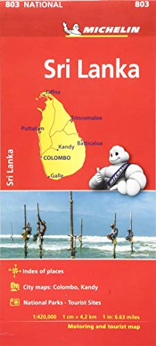 Preisvergleich Produktbild Sri Lanka National Map 803 (Mapas National Michelin)