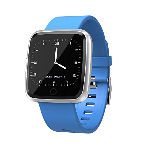 Preisvergleich Produktbild Smart Bracelet Armband,Miya Wasserdicht SmartWatch IntelligentUhr mit Herzfrequenz Fitness Tracker Armbanduhr Sport Uhr Fitnessuhr mit Anruf-Benachrichtigung Push Kompatibel Android und iOS-Blau