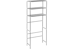vidaXL Support de Rangement à 3 Niveaux Etagère de Salle de Bain Meuble de Rangement au-Dessus des Lave-Linges Etagère de Stockage