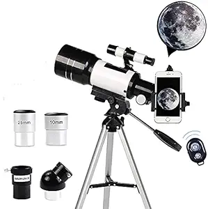 Mokshith Astronomical Telescope with Adjustable Tripod Portable HD Monoculars for Adults Beginners and Children,High Magnification High Definition Night Vision,400mm Focal Length 70mm Aperture