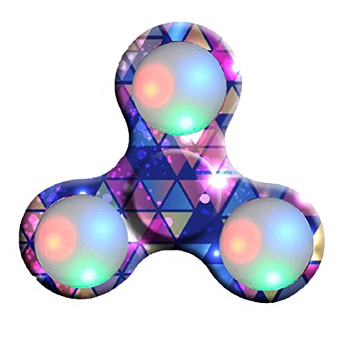 Erwachsene Spielzeug LED Licht Fidget Hand Spinner Fidget Spielzeug Finger Ball für Autismus Suffer Langeweile Stress Reducer Spielzeug (D)