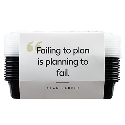 [10er Pack] FITPREP® 3-Fach Premium Meal Prep Container | Lunchbox, Modell 2017 – stabil,fest schließender Deckel, Stapelbar, Wiederverwendbar, Spülmaschinenfest, Mikrowellen-, Gefrierschrankgeeignet - 6