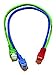 Produktbild Homeway Y-Kabel ISDN/LAN 1m grün / blau