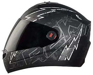 Steelbird SBA-1 R2K Live Full Face Helmet in Matt Finish Helmet Fitted with Clear Visor and Extra Smoke Visor (Medium 580 MM, Matt Black/Grey)