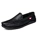 Produktbild GPF-fei Herrenschuh Leder Faulet Schuhe Loafers Schuhe & Slip-One Round Zehenschuh Peas Schuhe Comfortable Fashion Breathable Leisure,Black,42