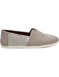 Toms Classic Castaño Herringbone Hombres Espadrille Zapatos