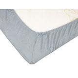 Baby Spannbetttuch Spannbettlaken 70×140 Frottee Kinderbett Bettlaken Gummizug Betttuch Rosa Blau Weiß im 2er PACK - 5