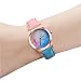Produktbild Valentinstag Uhren Dellin Retro Rainbow Design Lederband Analog Alloy Quarz-Armbanduhr (C, Multicolor)