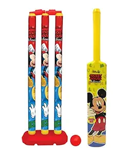 MANAKI ENTERPRISE Plastic Cricket Set with Stump and Ball Kit(Mickey Mouse Cricket Set)