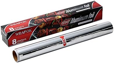 Aluminium foil, aluminium foil for food contact - Cutting system - Household and production application - Food storage, protection and cooking - 30 cm x 8 m x 13 µm (0,98ftx314,96in x 13 µm)