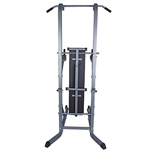 ScSPORTS Multigym Trainingsturm mit Hantelbank, Klimmzug, Dipstation Kraftstation/Multistation, Gymtower - 3