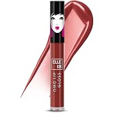 Elle 18 OMG Lip Gloss, Glossy Finish, Brownie Babe, Non-sticky Formula, Light-weight, Moisturising, Infused with Rapeseed and