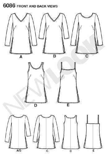 New Look Schnittmuster 6086 Damentops, Gr. 40-52 - 2