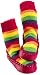 Mocc Ons Moccasin Style Slipper Socks - Rainbow Print