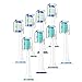 Produktbild Ersatzbürsten, 8er Pack Aufsätze kompatibel mit Philips Sonicare Zahnbürstenaufsatz, Ersatzzahnbürsten für ProResults DiamondClean FlexCare EasyClean PowerUp HealthyWhite HX6018 HX6714 HX6010