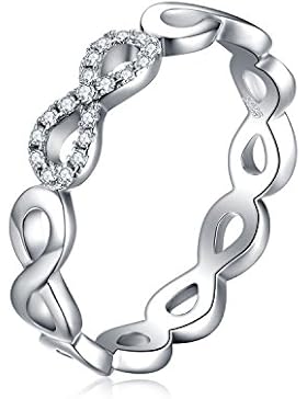 JewelryPalace Infinity Für immer Liebe Zirkonia Jahrestag Ring Unendlichkeit Vertrauensring 925 Sterling Silber...