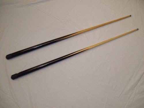 A PAIR OF 48" POOL CUES + SPARE TIPS **