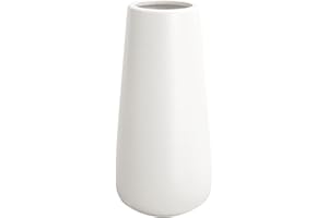 JUZAI Tall 11” White Ceramic Vases for Modern Home Decor Centerpieces, Classic Decorative Flowers Vase for Pampas Grass