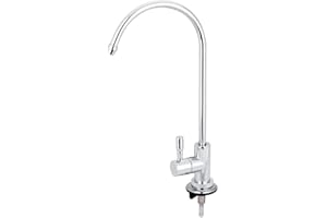 Delaman Rubinetto, 1/4 '' Rubinetto da Ducina in Lega di Zinco Rubinetto Cromato Ad Osmosi Inversa RO Filtro per Acqua Potabile per Cucina