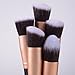 Ammiy® 10 Pcs Makeup Brush Set Professional Handle Premium Synthetic Kabuki Foundation Blending Blush Concealer Eye Face Liquid Powder Cream Cosmetics Lip Brush Tool Brushes Kit (Black-rose gold)