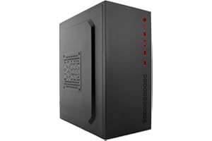VANT PC Case MPC-45 - Caja PC Micro-ATX y Mini-ITX Compacta con 2 x USB3.0 Frontales, Compatible con Gráficas de hasta 23 cm, 1 Soporte SSD/HDD 2.5" + 1 Soporte HDD 3.5. Color Negro