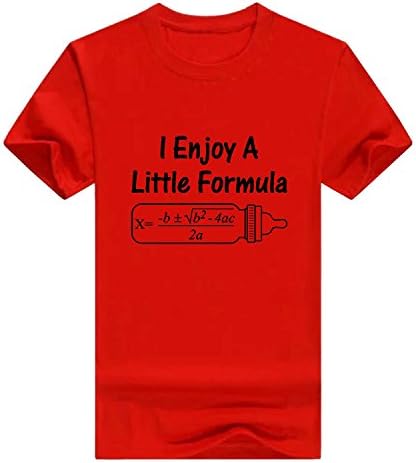 UkQiQiDiy Enjoy a Little Formula Funny Men T-Shirt(Large,Red)