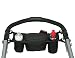 ashdown Baby Stroller Organiser Bag Cup Holder Pushchair Accessories Organiser Food Snack Storage Bag,Black