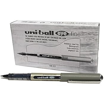 Uni-ball Rollerball Eye Fine 0,7mm Blau - 12 Stück Box Mit Recyceltem Kunststoff